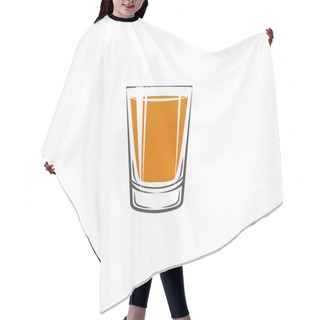 Personality  Shot Glass On White Hair Cutting Cape