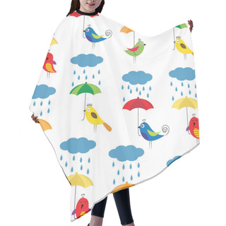 Personality  Birds With Umbrellas Hair Cutting Cape