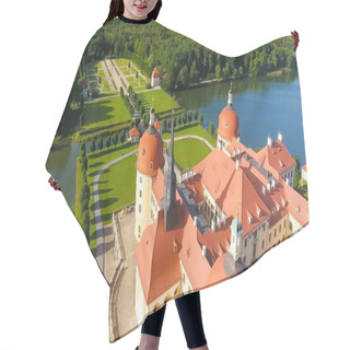 Personality  Landscape View Of Moritzburg Castle In Saxony, Germany Hair Cutting Cape