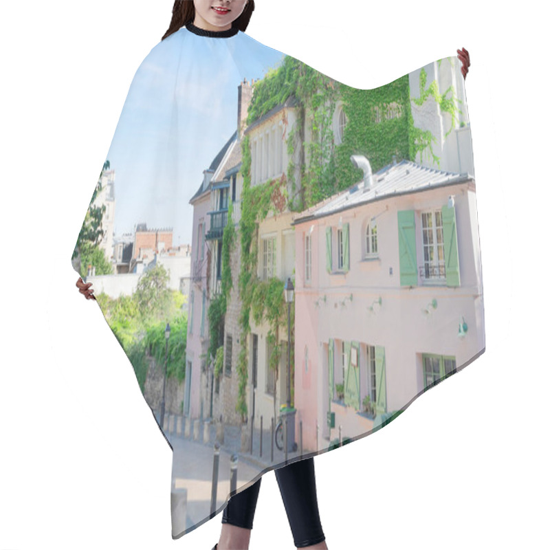 Personality  View Of Cosy Street In Quarter Montmartre In Paris, France. Cozy Cityscape Of Paris At Summer. Architecture And Landmarks Of Paris. Hair Cutting Cape