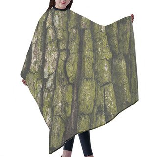 Personality  Cracked Rough Green Tree Bark Background Hair Cutting Cape