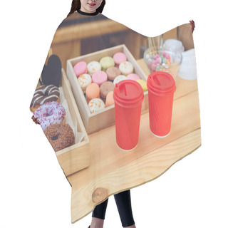 Personality  Plastic Cups And Cookies Hair Cutting Cape