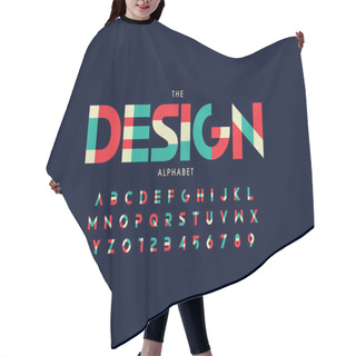 Personality  Vector Of Stylized Modern Font And Alphabet Hair Cutting Cape