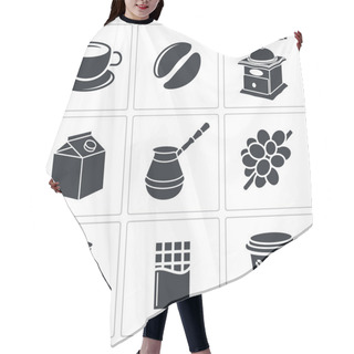 Personality  Coffee Drinking Icon Collection Hair Cutting Cape