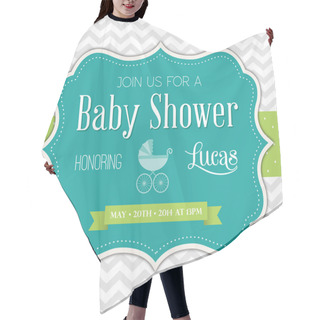 Personality  Baby Shower Invitation Hair Cutting Cape