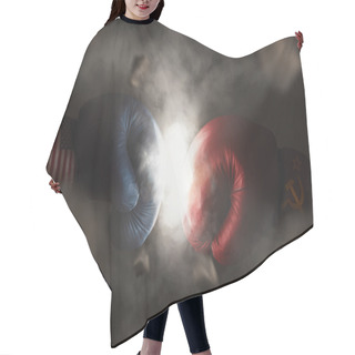 Personality  Symbol Of The Cold War Between USA And Russia Hair Cutting Cape