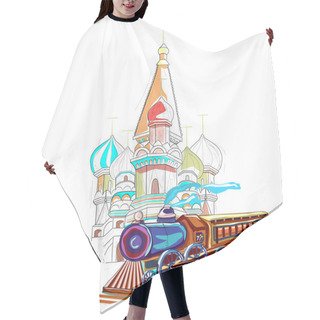Personality  Russia Cityscape Background Hair Cutting Cape