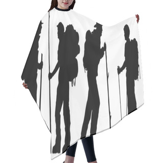 Personality  Hiker Silhouettes Hair Cutting Cape