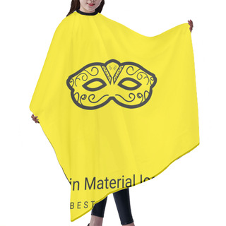 Personality  Artistic Carnival Mask To Cover Eyes Minimal Bright Yellow Material Icon Hair Cutting Cape