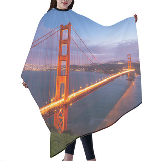 Personality  Golden Gate Bridge At Sunset Hair Cutting Cape