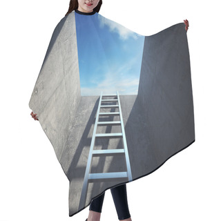 Personality  Ladder Leading Up Hair Cutting Cape