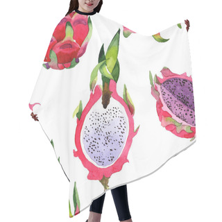 Personality  Exotic Pitaya Wild Frukt Pattern In A Watercolor Style. Hair Cutting Cape