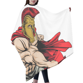 Personality  Punching Spartan Mascot Hair Cutting Cape