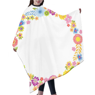 Personality  Round Spring Flower Frame Hair Cutting Cape