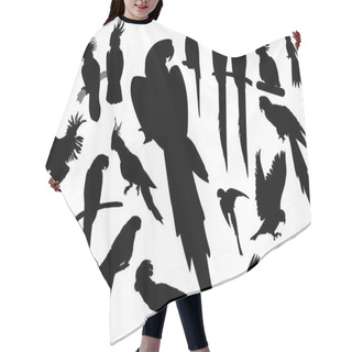 Personality  Black Isolated Parrots Collection Hair Cutting Cape