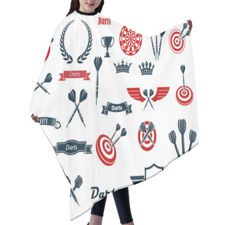 Personality  Darts Game Ditems And Heraldic Elements Hair Cutting Cape