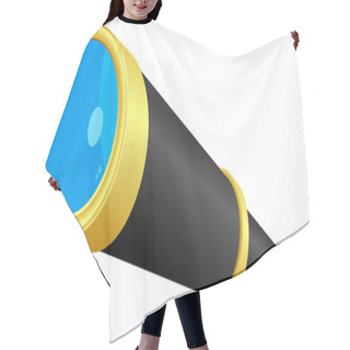 Personality  Telescope. Vector Hair Cutting Cape