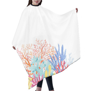 Personality  Watercolor Coral Composition Hair Cutting Cape