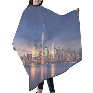 Personality  New York City - Manhattan After Sunset - Beautiful Cityscape Hair Cutting Cape