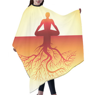 Personality  Illustration Of Yoga/spa Hair Cutting Cape