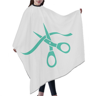 Personality  Ceremony Ribbon Cut Icon Hair Cutting Cape