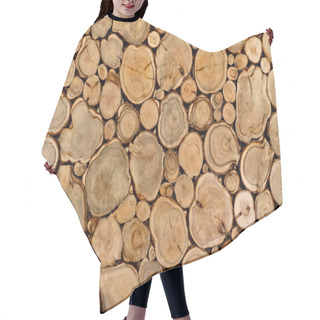 Personality  Texture Of Wooden Logs Hair Cutting Cape