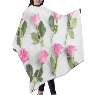 Personality  Pink Roses Background Hair Cutting Cape