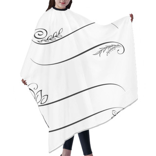 Personality  Calligraphic Design Elements Hair Cutting Cape