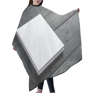 Personality  White Book Mockup On Background, 3d Rendering Hair Cutting Cape