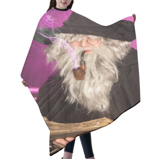 Personality  Pink Smoking Pipe Hair Cutting Cape