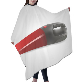 Personality  Vector Illustration Of A Portable Vacuum Cleaner. Hair Cutting Cape