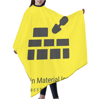 Personality  Brick Wall Minimal Bright Yellow Material Icon Hair Cutting Cape