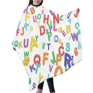 Personality  Colorful Letters, White Background Hair Cutting Cape