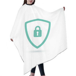 Personality  Web Security Icon Shield. Hair Cutting Cape