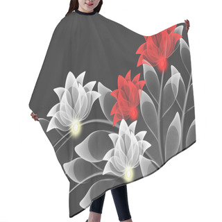 Personality  Abstract Transparent Flowers Hair Cutting Cape