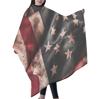 Personality  Grunge American Flag Hair Cutting Cape