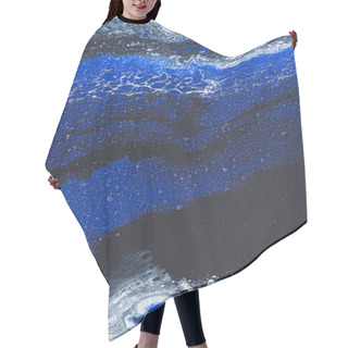 Personality  Abstract Texture With Blue Oil Paint Hair Cutting Cape