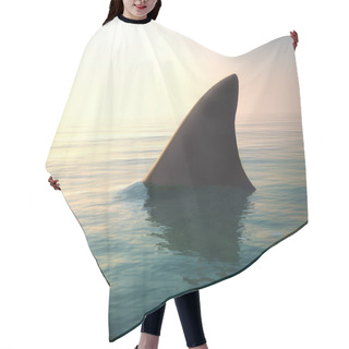 Personality  Shark Fin Above Ocean Water Hair Cutting Cape