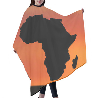 Personality  Illustration Of Map Of Africa In Sunset Hair Cutting Cape