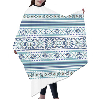 Personality  Ethnic Ornamental Background In Blue And Brown Colors Hair Cutting Cape