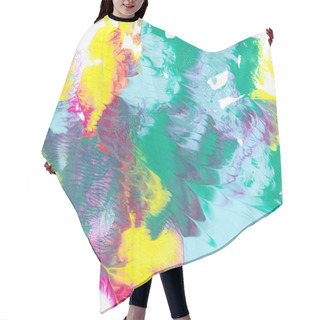 Personality  Abstract Painting With Bright Colorful Paint Blots On White  Hair Cutting Cape