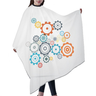 Personality  Abstract Cogs Hair Cutting Cape