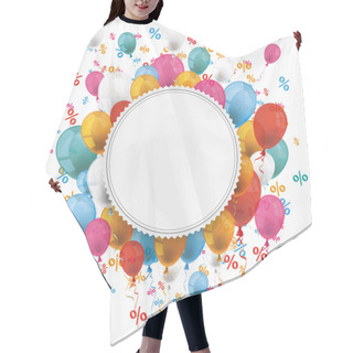 Personality  Paper Background And  Balloons Hair Cutting Cape