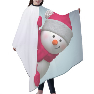 Personality  Snowman With Blank Page Hair Cutting Cape
