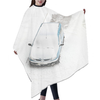 Personality  Car In Snow Hair Cutting Cape