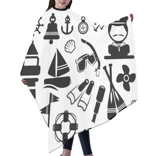 Personality  Nautical And Summer Icons Hair Cutting Cape