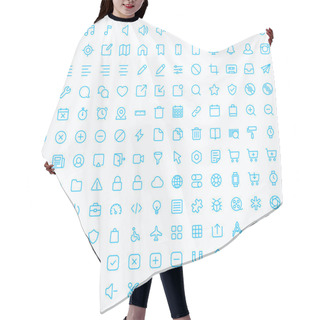 Personality  Abstract Background With Binary Code Hair Cutting Cape