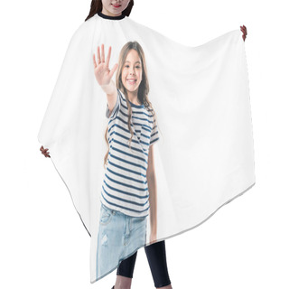 Personality  Kid Giving High Five Hair Cutting Cape
