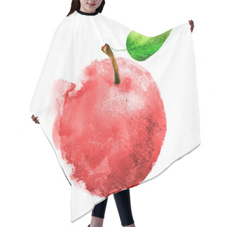 Personality  Watercolor Apple On White Hair Cutting Cape