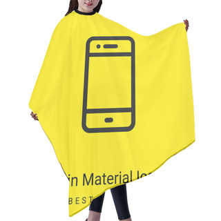 Personality  Big Telephone Minimal Bright Yellow Material Icon Hair Cutting Cape